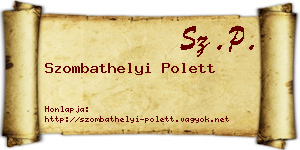 Szombathelyi Polett névjegykártya